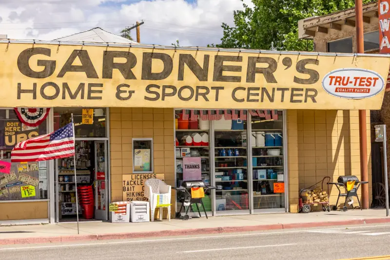 Storefront of an independent home and sport specialty store
